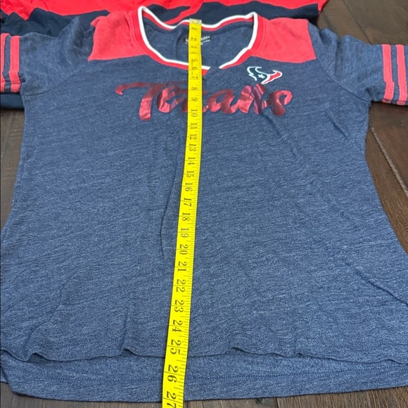 NFL Houston Texans Women's Navy and Red Short Sleeve Tees Large - Picture 6 of 8